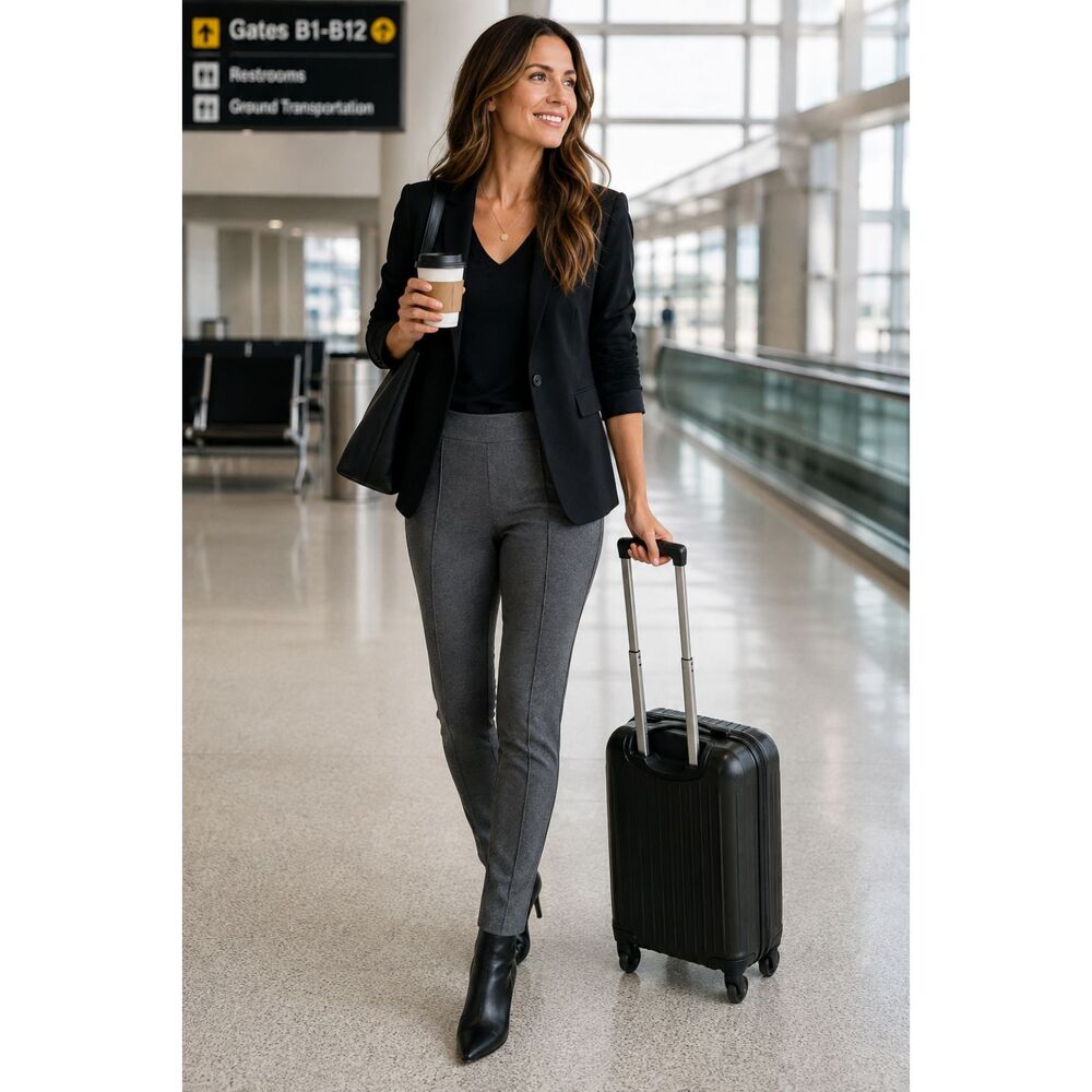 Lilly Pulitzer - Travel Pant Women’s Gray Ponte Knit Pants - Size Small